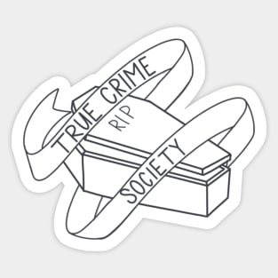 True Crime Society Coffin Grey Sticker